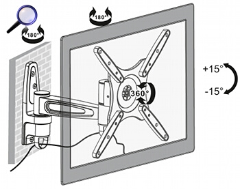 Suport TV/monitor braț reglabil BRATECK-LCD-142A 17-37 ", sarcină suportată: 20 kg