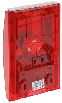Sirenă de exterior SP-4006-R Satel120 dB, flash roșu, include acumulator 6V/1.3Ah
