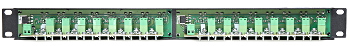 Patch panel BNC+alimentare 16 porturi coax cu siguranțe rackabil