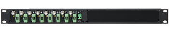 Patch panel BNC+alimentare 8 porturi coax cu siguranțe rackabil