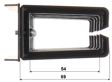 Organizator cabluri orizontal OKR-5/P 5 inele, mască decupată, 1U 19 inch