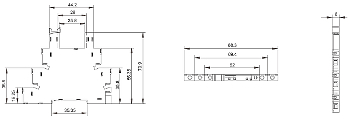 Modul releu montaj DIN 12VDC 6A PK-41F-1Z-C2-1/12V