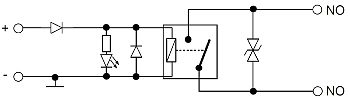 Modul releu NO comandă 5-9VDC, 5A la 50 V - PK1-5-ZN cu suporți autocolanți