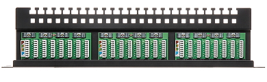 Patch panel 24 porturi UTP Cat.5 cu suport cabluri