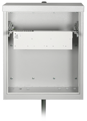 Cabinet metalic etanș SH-750x600x300-RACK de exterior cu montaj pe stâlp