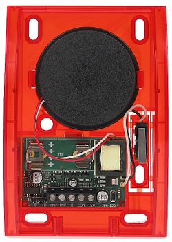 Sirenă 120dB + flasher roșu de interior Satel SPW-250-R