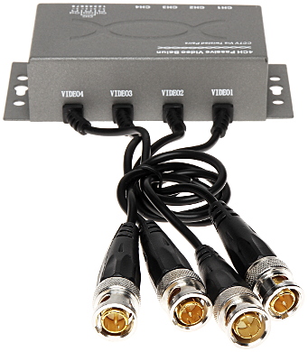 Video balun 4 canale 5 MP pasiv cu conectori BNC cu fir TR-4M