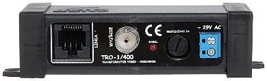 Video balun cu convertor 29VAC/40VDC TRO-1/400