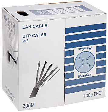 Cablu UTP Cat.5e Metacon de exterior Cupru 100% cu manta PE