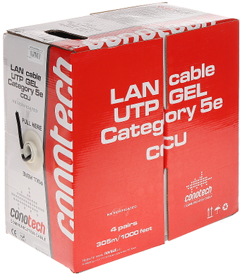 Cablu UTP cat5e PE de exterior cu gel 100% cupru