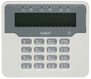 Tastatură de alarmă VERSA-LCDR-WH SATEL