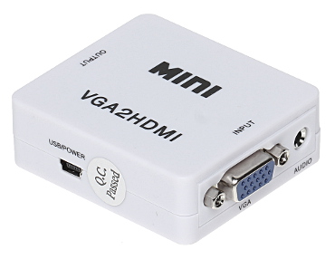 Convertor video VGA+audio stereo FullHD 1080p la HDMI mini
