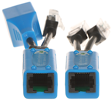Adaptor 2 x RJ45 (date+PoE) pe un cablu UTP/FTP (un echipament+ 1 prelungire)