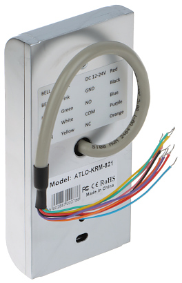 Cititor RFID standalone ATLO-KRM-821, Unique EM 125kHz, carcasă metal, îngust, IP68