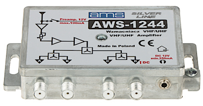 Amplificator CATV 4 ieșiri 25dB AWS-1244 AMS 87...790 MHz