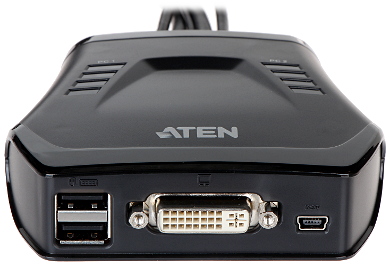Switch KVM 2 porturi USB DVI ATEN CS22D cu telecomandă pe fir