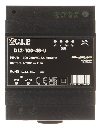 Sursă 48V/2.1A șină DIN DL2-100-48-U tensiune reglabilă