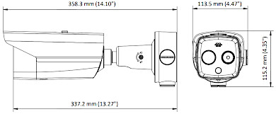 Cameră IP hibridă cu termoviziune DS-2TD2617-6/PA 6.2 mm - 720p, 8 mm - 4 Mpx Hikvision