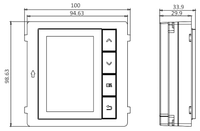Modul afisaj LCD TFT Interfon modular - HIKVISION DS-KD-DIS