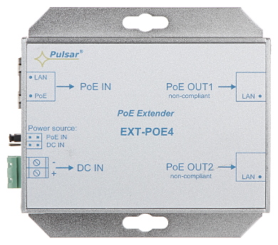Extender PoE 2 porturi pasive EXT-POE4 Pulsar