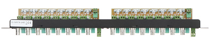 Patch panel BNC+alimentare 16 porturi coax cu siguranțe rackabil 8Mpix UHD
