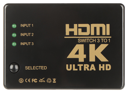 PRZE CZNIK HDMI SW 3 1 IR 4K