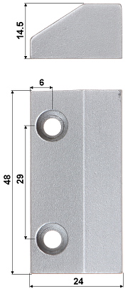 Contact magnetic poartă KN-CA56D aluminiu, de exterior