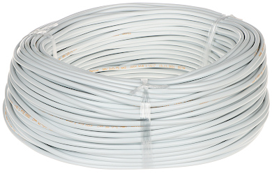Cablu electric lițat OMY-2X0.75 rotund 300 V cupru intrgral, alb