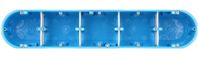 Doză aparat rigips 5 posturi P-5X60-D Simet IP30 albastra
