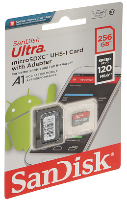 KARTA PAMI CI SD MICRO 10 256 SANDISK microSD UHS I SDXC 256 GB SANDISK