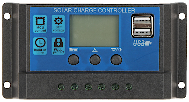 Kit Fotovoltaic Off-Grid 240W/12V cu invertor 20A, acumulator 7.2A și panou solar 20W