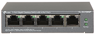 Switch 5 porturi PoE gigabit TP-Link TL-SF1005P, 4 port PoE+, 1 uplink gigabit 66W