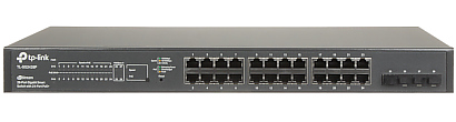 Switch 24 porturi PoE+ gigabit Smart JetStream TP-Link TL-SG2428P 4 x SFP gigabit Omada 255W 