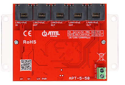 Extender PoE+ gigabit 5 porturi APT-5-50 ATTE max.90W