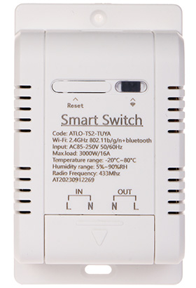 Senzor temperatura si umiditate cu releu 16A/230V ATLO-TS2 Wi-Fi, Tuya Smart