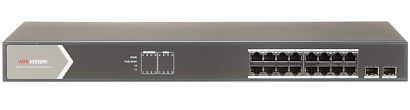 Switch 16 porturi gigabit PoE,  2 porturi SFP, Smart Management Hikvision DS-3E1518P-SI