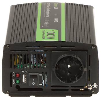 Invertor auto 1000W/2000W(max) 12V - 220V Green Cell INV09-GC sinusoida aproximata USB 3.0 QuickCharge