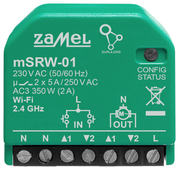 INTELIGENTNY STEROWNIK ROLET M SRW 01 Wi Fi 230 V AC ZAMEL