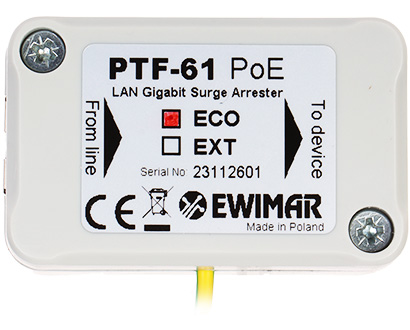 Protectie supratensiune gigabit PoE+ PTF-61-ECO/POE