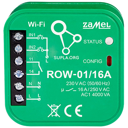 INTELIGENTNY PRZE CZNIK ROW 01 16A Wi Fi 230 V AC ZAMEL