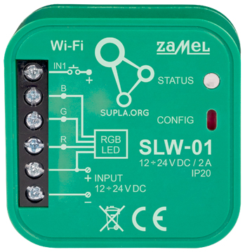 CONTROLER INTELIGENT PENTRU ILUMINAREA LED SLW-01 Wi-Fi, 12...24 V DC ZAMEL