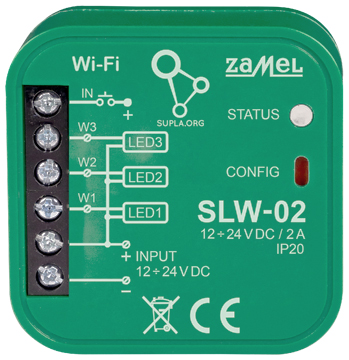 CONTROLER INTELIGENT PENTRU ILUMINAREA LED SLW-02 Wi-Fi, 12...24 V DC ZAMEL