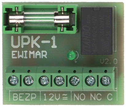 Modul 1 releu NO/NC comanda 12V max. 1A UPK-1 Ewimar