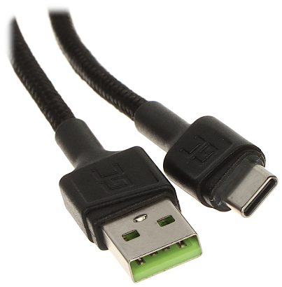 Cablu date+alimentare USB-A/USB-C USB 2.0 1.2m Green Cell