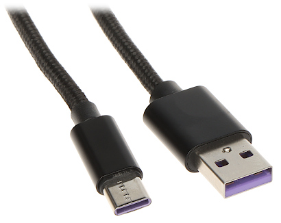 Cablu încărcător USB-C 1m ramforsat nylon capacitate 1.5A pentru încărcare rapidă 