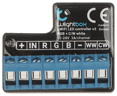 Controller LED smart Wi-Fi pentru benzi color 5 fire + 1 intrare WLIGHTBOX-V3 Blebox 12-24 V DC