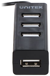 Hub 4 porturi USB 2.0 Y-2140 intrare cablu 80 cm USB-A