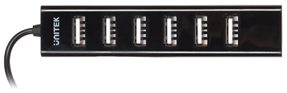 Hub 7 porturi USB 2.0 Y-2160 intrare cablu 80 cm USB-A