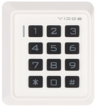 Controller acces autonom RFID+tastatură ZS40W VIDOS, 125 KHz, IP40, alb