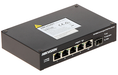 SWITCH POE DS 3T0306HP E HS 4 PORTOWY SFP Hikvision